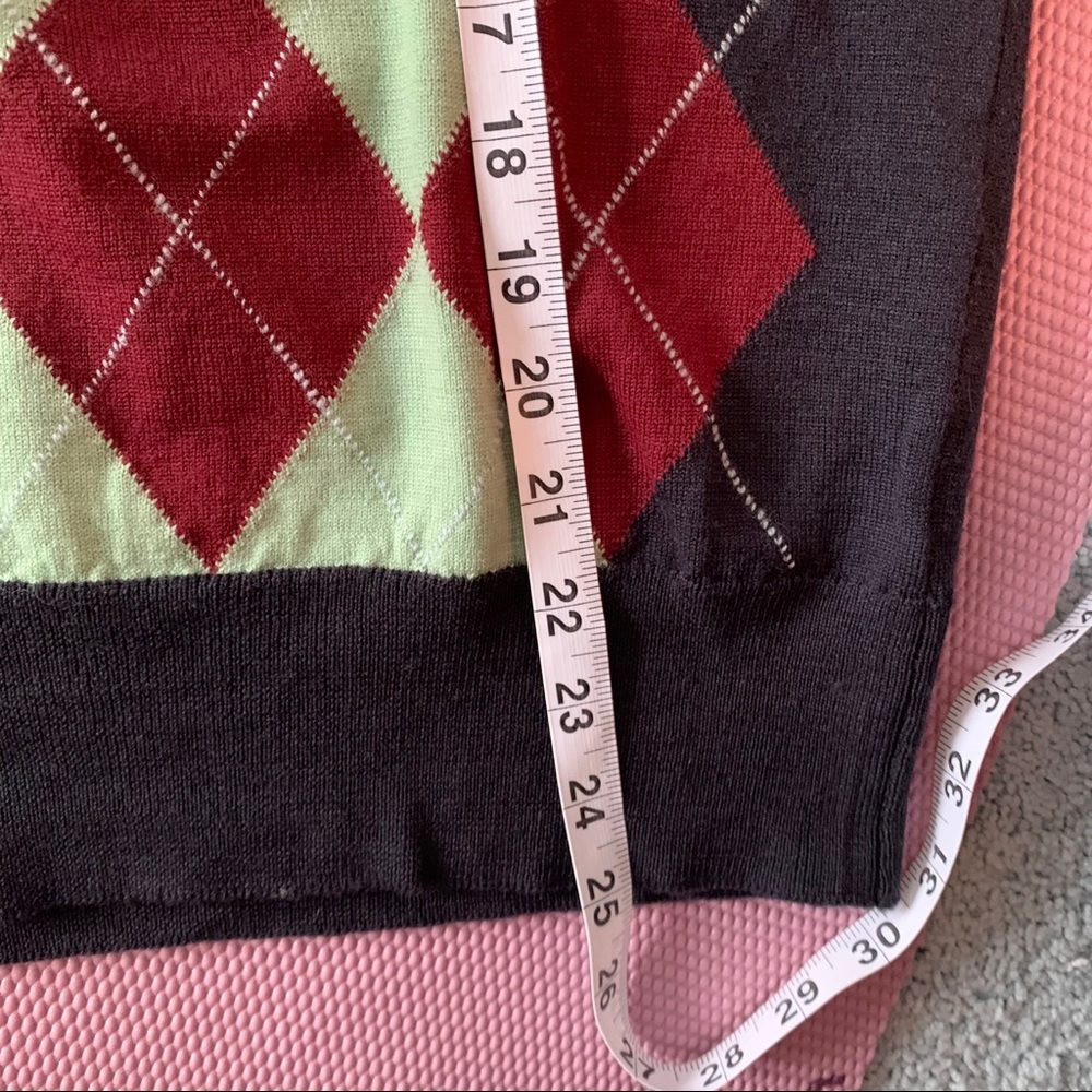 Wool argyle turtleneck sweater - Picture 7 of 8